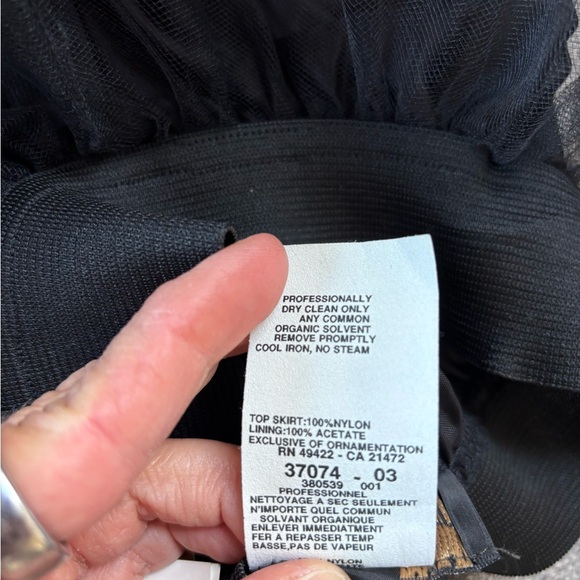 Vintage Gunne Sax Jessica McClintock Black Tulle Maxi Skirt Elastic Waist Size 3 - Picture 9 of 9